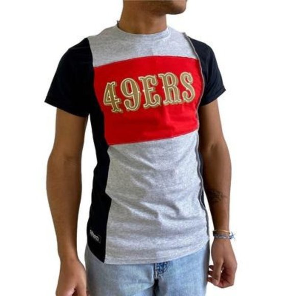 San Francisco 49ers Refried Apparel Split T-Shirt - Heathered Gray - Picture 1 of 2